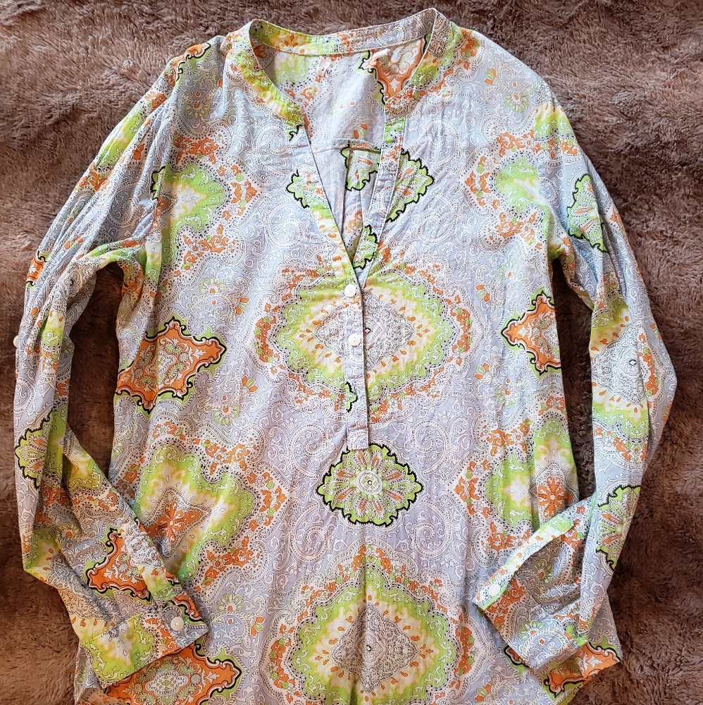 Half Button Blouse